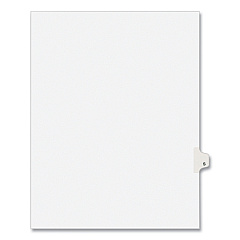 Preprinted Legal Exhibit Side Tab Index Dividers, Avery Style, 26-Tab, S, 11 x 8.5, White, 25/Pack, (1419) (01419)