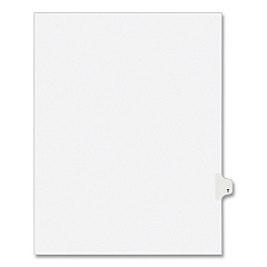 Preprinted Legal Exhibit Side Tab Index Dividers, Avery Style, 26-Tab, T, 11 x 8.5, White, 25/Pack, (1420) (01420)