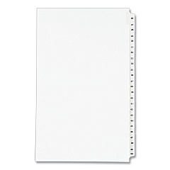 Preprinted Legal Exhibit Side Tab Index Dividers, Avery Style, 25-Tab, 26 to 50, 14 x 8.5, White, 1 Set, (1431) (01431)