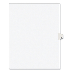 Preprinted Legal Exhibit Side Tab Index Dividers, Avery Style, 10-Tab, 13, 11 x 8.5, White, 25/Pack (11923)