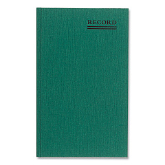 National Emerald Series Account Book, Green Cover, 12.25 x 7.25 Sheets, 150 Sheets/Book (56111)
