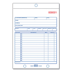 Rediform Sales Book, Three-Part Carbonless, 5.5 x 7.88, 1/Page, 50 Sets/Book (5L350)