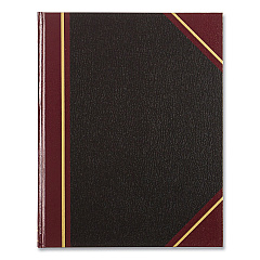 National Texthide Eye-Ease Record Book, Black/Burgundy/Gold Cover, 10.38 x 8.38 Sheets, 150 Sheets/Book (56211)
