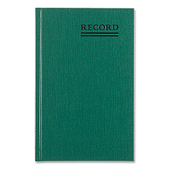 National Emerald Series Account Book, Green Cover, 9.63 x 6.25 Sheets, 200 Sheets/Book (56521)