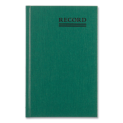 National Emerald Series Account Book, Green Cover, 9.63 x 6.25 Sheets, 200 Sheets/Book (56521)