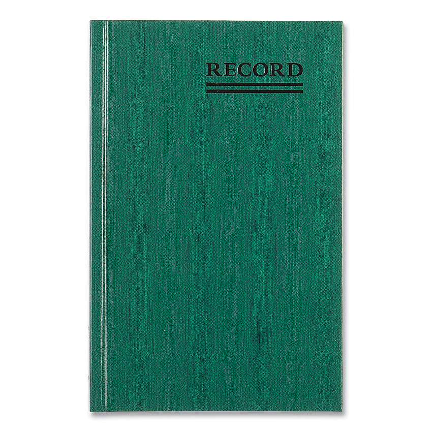 National Emerald Series Account Book, Green Cover, 9.63 x 6.25 Sheets, 200 Sheets/Book (56521)