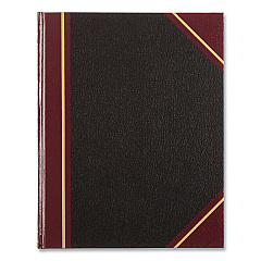 National Texthide Eye-Ease Record Book, Black/Burgundy/Gold Cover, 10.38 x 8.38 Sheets, 300 Sheets/Book (56231)