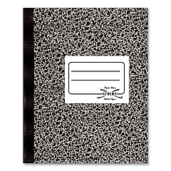 National Composition Book, Medium/College Rule, Black Marble Cover, 11 x 8.38, 80 Sheets (43481)