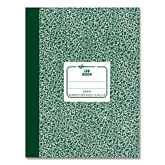 National Lab Notebook, Wide/Legal Rule, Green Marble Cover, 10.13 x 7.88, 96 Sheets (53010)