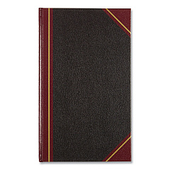 National Texthide Eye-Ease Record Book, Black/Burgundy/Gold Cover, 14.25 x 8.75 Sheets, 300 Sheets/Book (57131)