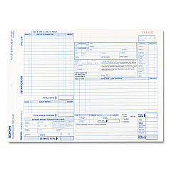 Rediform Four-Part Auto Repair Form, Four-Part Carbonless, 11 x 8.5, 1/Page, 50 Forms (4P489)