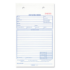 Rediform Job Work Order Book, Two-Part Carbonless, 5.5 x 8.5, 1/Page, 50 Forms (4L456)