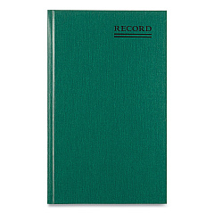 National Emerald Series Account Book, Green Cover, 12.25 x 7.25 Sheets, 300 Sheets/Book (56131)