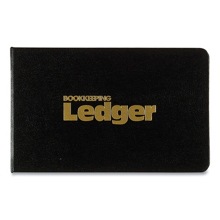 National Four-Ring Ledger Binder Kit with A-Z Index, Black Cover, 8.5 x 5 Debit-Credit-Balance Sheets, 100 Sheets/Book (63453)