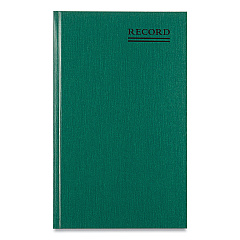 National Emerald Series Account Book, Green Cover, 12.25 x 7.25 Sheets, 500 Sheets/Book (56151)