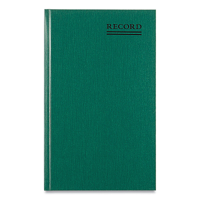 National Emerald Series Account Book, Green Cover, 12.25 x 7.25 Sheets, 500 Sheets/Book (56151)