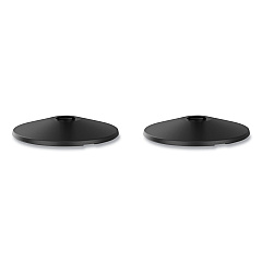 Tatco Adjusta-Tape Crowd Control Base Only, Steel, 14" Deep, Black, 2/Box (11711)
