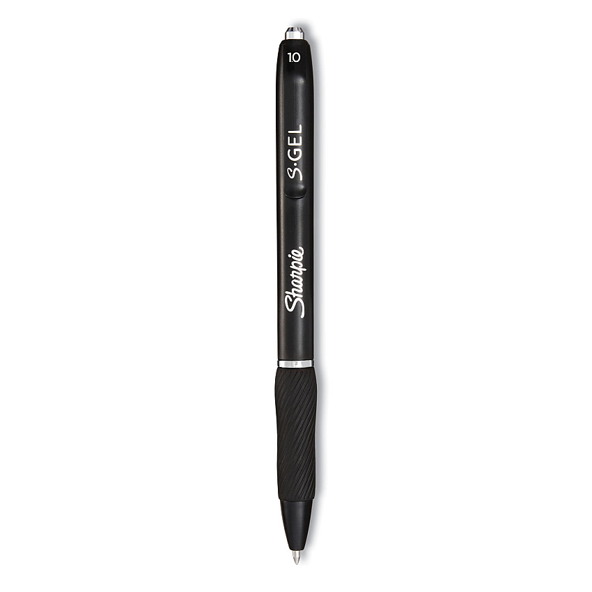 Sharpie S-Gel S-Gel High-Performance Gel Pen, Retractable, Bold 1 mm, Black Ink, Black Barrel, 36/Pack (2096181)