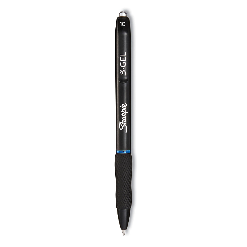 Sharpie S-Gel S-Gel High-Performance Gel Pen, Retractable, Bold 1 mm, Blue Ink, Black Barrel, 36/Pack (2096127)