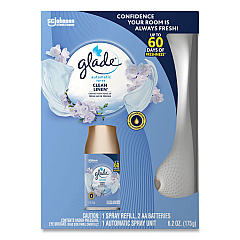 Glade Automatic Air Freshener Starter Kit, Spray Unit and Refill, Clean Linen, 6.2 oz (329349KT)