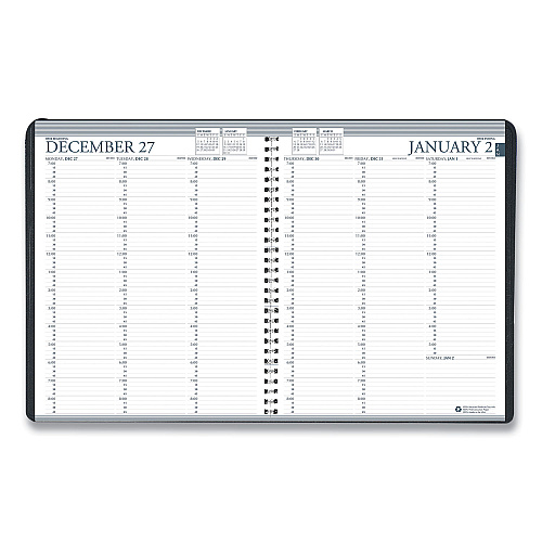 AbilityOne 7510016828109, SKILCRAFT Professional Weekly Planner, 11 x 8.5, Black Cover, 12-Month (Jan to Dec): 2026