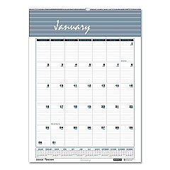 AbilityOne 7510016007581 SKILCRAFT 12-Month Wall Calendar, 15.5 x 22, White/Blue/Gray Sheets, 12-Month (Jan to Dec): 2023