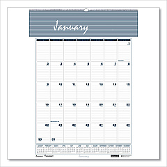 AbilityOne 7510016007588 SKILCRAFT 12-Month Wall Calendar, 8.5 x 11, White/Blue/Gray Sheets, 12-Month (Jan to Dec): 2023