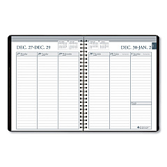 AbilityOne 7530016936156, SKILCRAFT Weekly Appointment Planner, 8.75 x 6.88, Black Cover, 12-Month (Jan to Dec): 2026