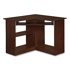 Easy 2 Go Corner Desk, 35.38 x 35.38 x 28.88, Resort Cherry (951572CC)