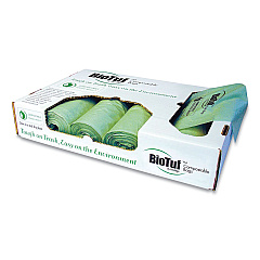 Heritage Biotuf Compostable Can Liners, 60 to 64 gal, 1 mil, 47" x 60", Green, 100/Carton (Y9460YER01)