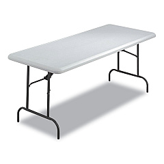 Iceberg IndestrucTables Too 600 Series Folding Table, Rectangular Top, 600 lb Capacity, 72 x 30 x 29, Platinum (65323)