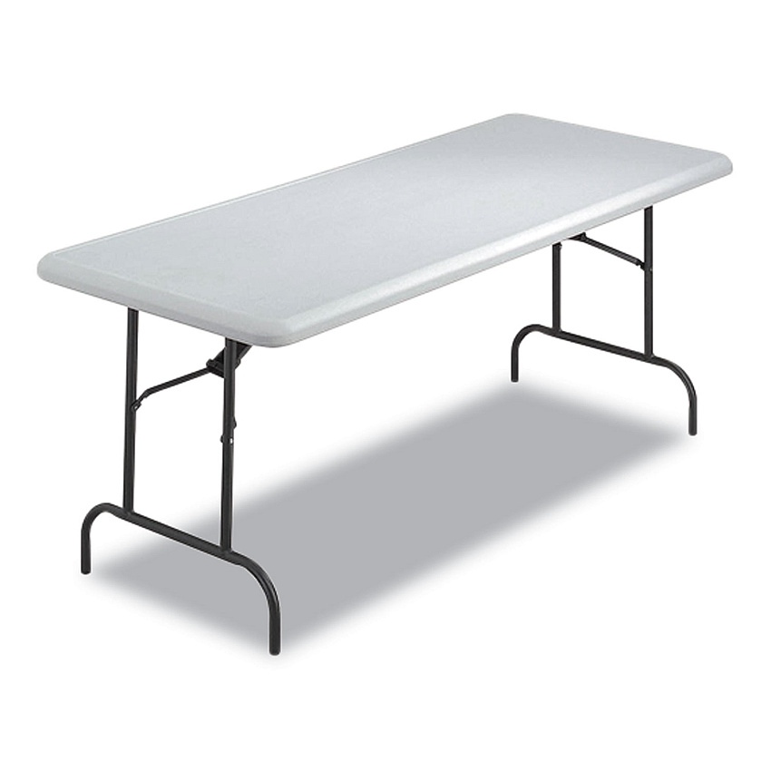Iceberg IndestrucTables Too 600 Series Folding Table, Rectangular Top, 600 lb Capacity, 72 x 30 x 29, Platinum (65323)