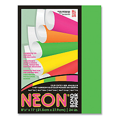 Pacon Neon Multi-Purpose Paper, 24 lb Bond Weight, 8.5 x 11, Green, 100/Pack (104317)