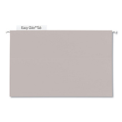 Smead TUFF Extra Capacity Hanging File Folders with Easy Slide Tabs, 4" Capacity, Legal, 1/3-Cut Tabs, Steel Gray, 18/Box (64342)