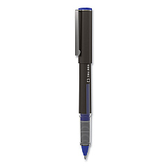 TRU RED Roller Ball Pen, Stick, Fine 0.5 mm, Blue Ink, Black Barrel, 3/Pack (57320)