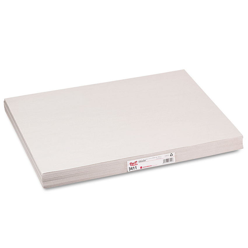 Pacon White Newsprint, 30lb, 18 x 24, White, 500/Pack (3411)