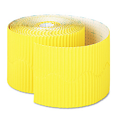 Pacon Bordette Decorative Border, 2.25" x 50 ft Roll, Canary (37086)