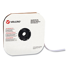 VELCRO Brand Sticky-Back Fasteners, Loop Side, 0.63" x 75 ft, White (190821)