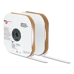 VELCRO Brand Sticky-Back Fasteners, Hook Side, 1" x 75 ft, White (191033)
