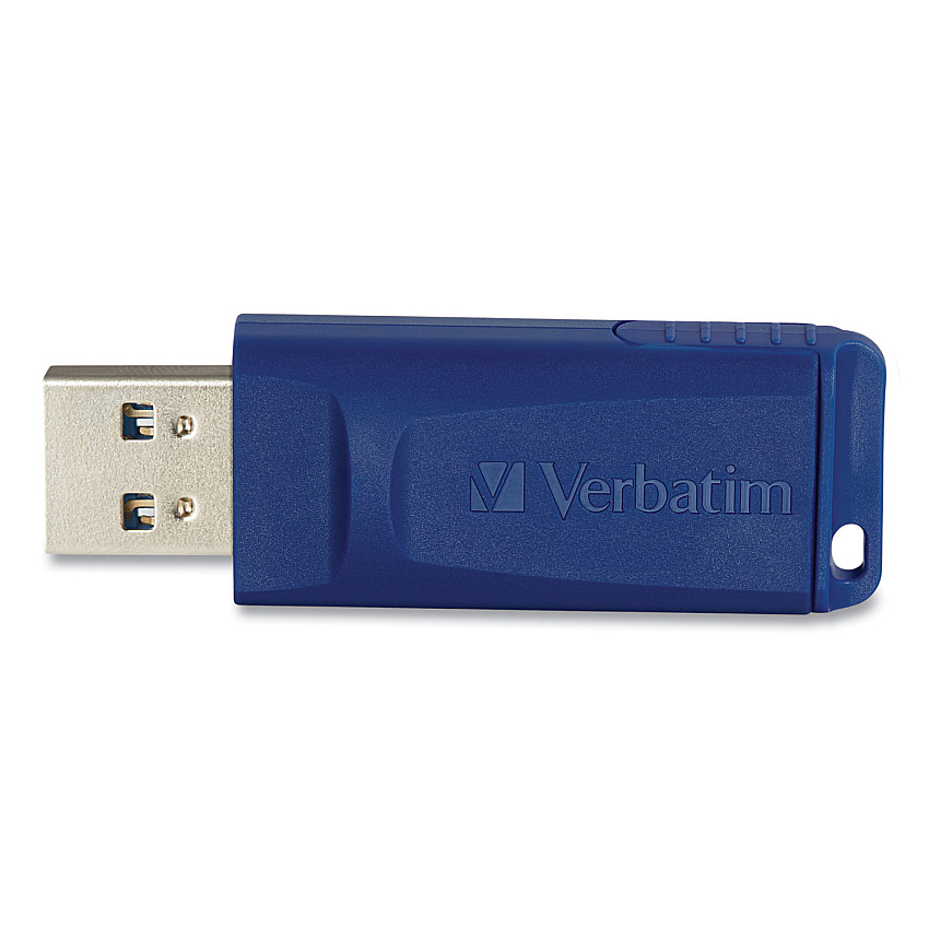 Verbatim Classic USB 2.0 Flash Drive, 64 GB, Blue (98658)