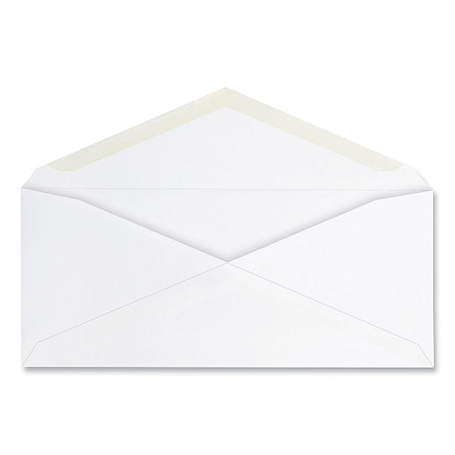 Universal Business Envelope, #10, Commercial Flap, Gummed Closure, 4.25 x 9.63, White, 125/Box (UNV36329)