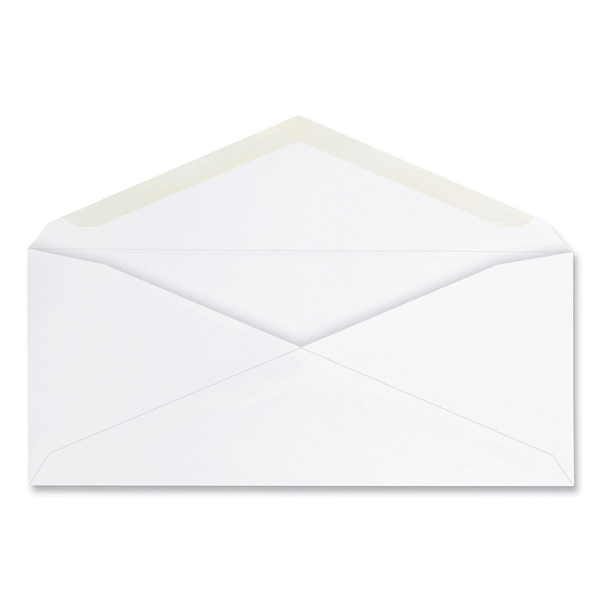 Universal Business Envelope, #10, Commercial Flap, Gummed Closure, 4.25 x 9.63, White, 125/Box (UNV36329)