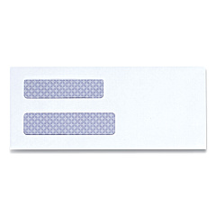 Universal Double Window Business Envelope, #8 5/8, Square Flap, Self-Adhesive, 3.63 x 8.63, 500/Pack (UNV35218)