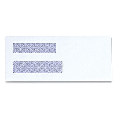 Universal Double Window Business Envelope, #8 5/8, Square Flap, Self-Adhesive, 3.63 x 8.63, 500/Pack (UNV35218)
