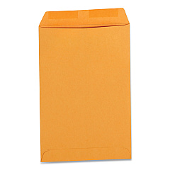 Universal Self-Stick Open-End Catalog Envelope, #1, Square Flap, Self-Adhesive Closure, 6" x 9", Brown Kraft, 100/Box (UNV42200)