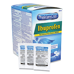 PhysiciansCare Ibuprofen Medication, Two-Pack, 200mg, 50 Packs/Box (90015)