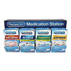 PhysiciansCare Medication Station: Aspirin, Ibuprofen, Non Aspirin Pain Reliever, Antacid (90780)