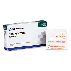 PhysiciansCare by First Aid Only First Aid Sting Relief Pads, 10/Box (19002)