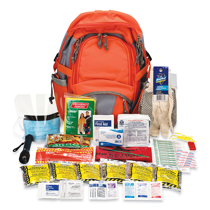 PhysiciansCare by First Aid Only Emergency Preparedness First Aid Backpack, XL, 63 Pieces, Nylon Fabric (90001)
