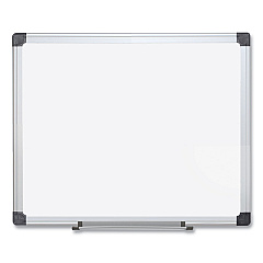 MasterVision Porcelain Value Dry Erase Board, 48 x 96, White, Aluminum Frame (CR1501170MV)